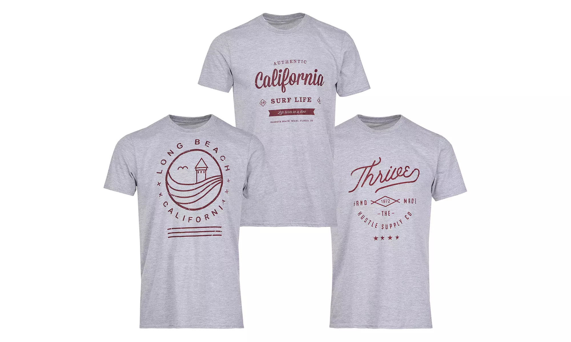 Pack de 3 t-shirts imprimés pour homme - Primary Image