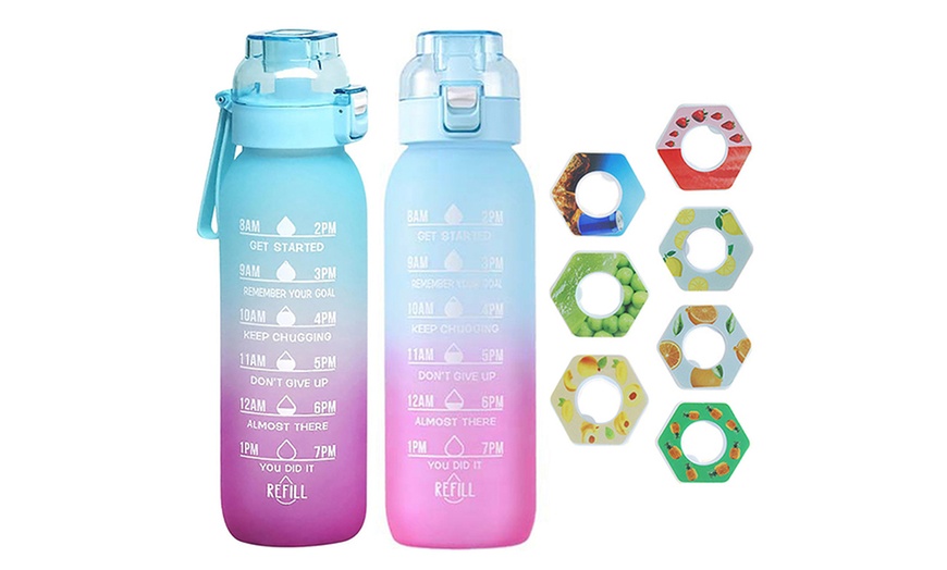 Image 7: 700ml or 1L Water Bottles with Seven Fruit Fragrance Rings