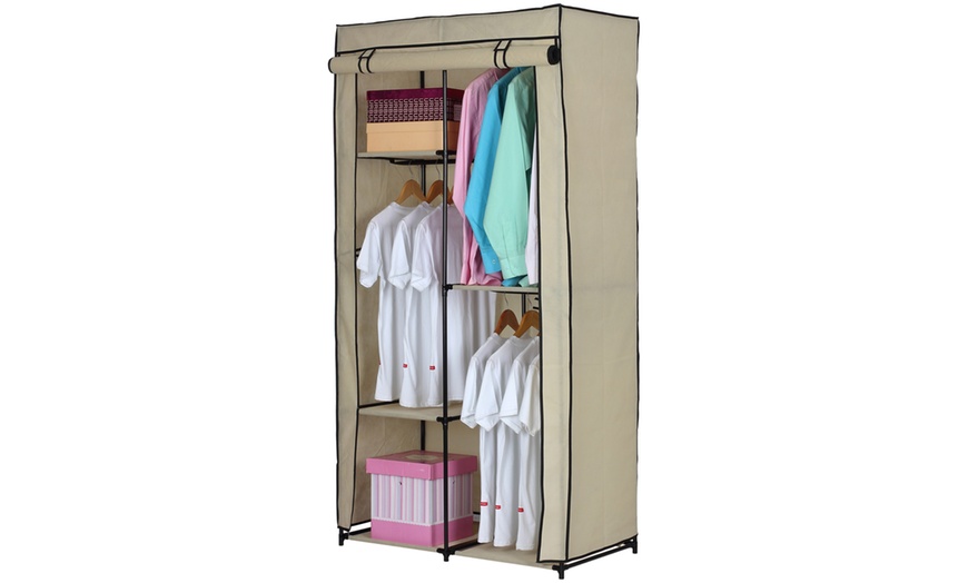 Image 11: Corner Canvas Wardrobe