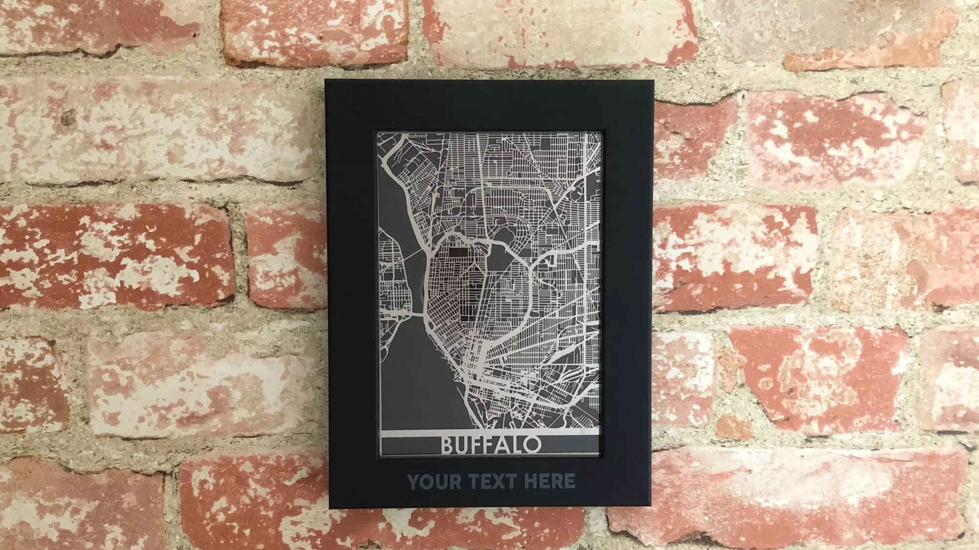 One Stainless Steel Custom City Map 5"x7" with Optional Name from Cut Maps (Up to 33% Off) - Second Medium