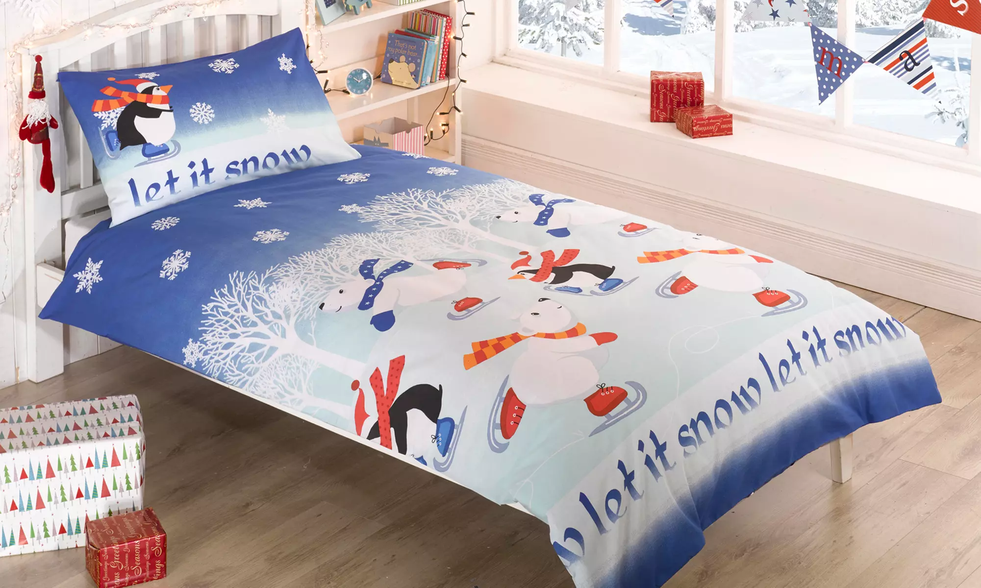 Ensemble de housses de couette avec motifs de fête de Noël - Primary Image