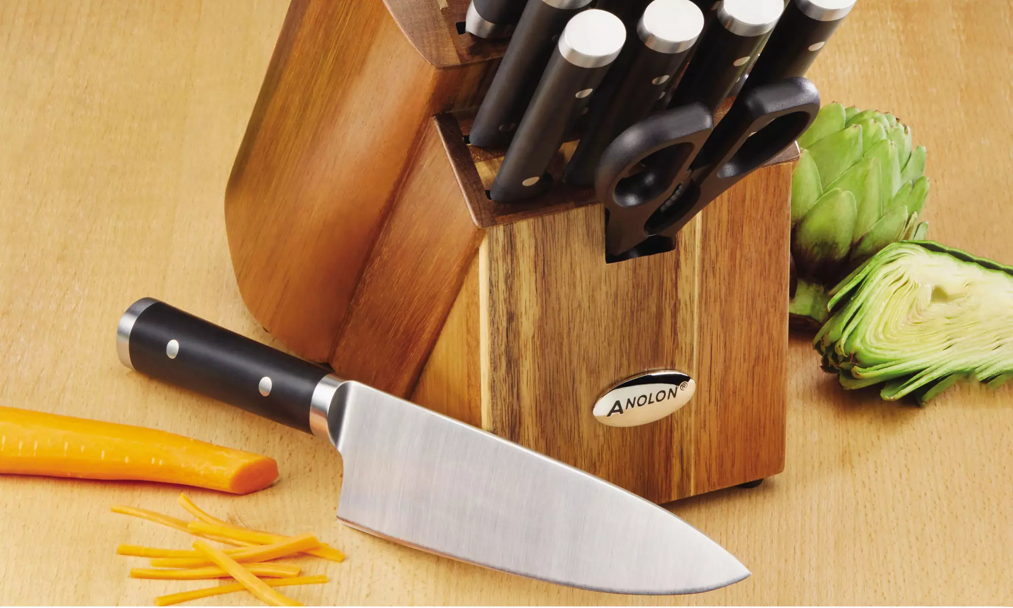 Anolon Stainless Steel Knife Set (17-Piece) - Second Medium