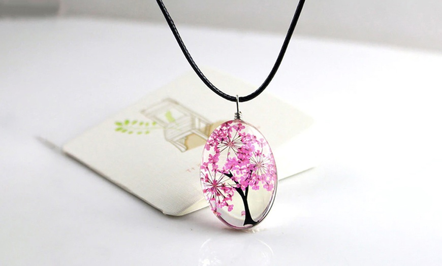 Image 2: Cherry Blossom Pendant Necklace