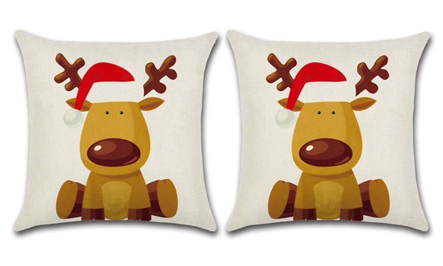 Image 12: 18" Christmas Cushion Cover