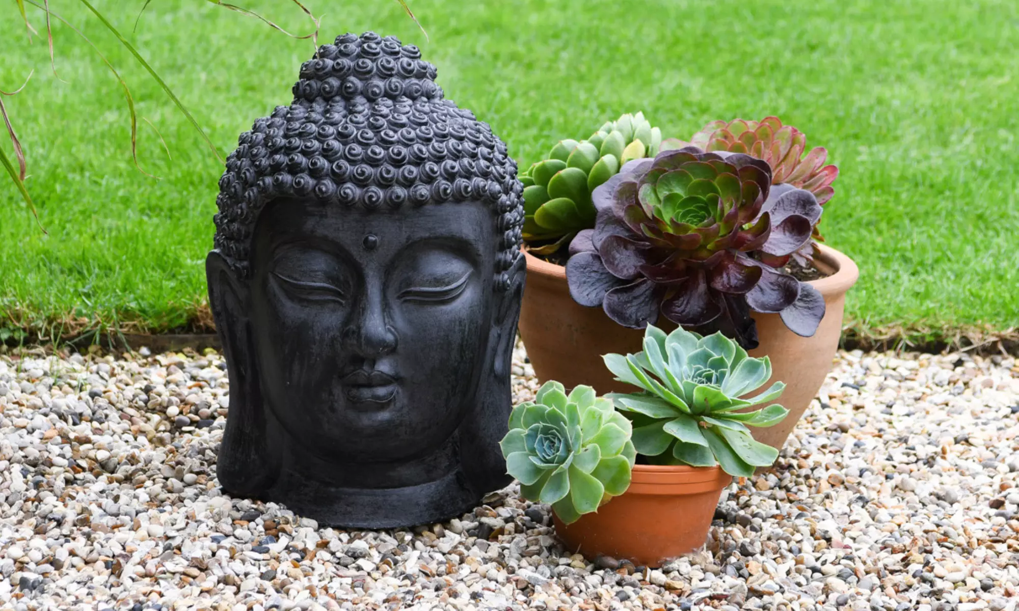 Large Stone Effect Buddha Garden Ornament