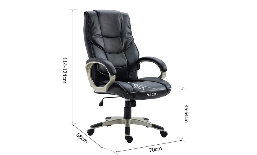 Image 3: HomCom Adjustable Office Chair