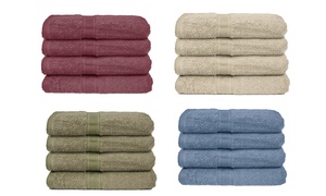 4-Pc 100% Egyptian Cotton Bath Towel Set