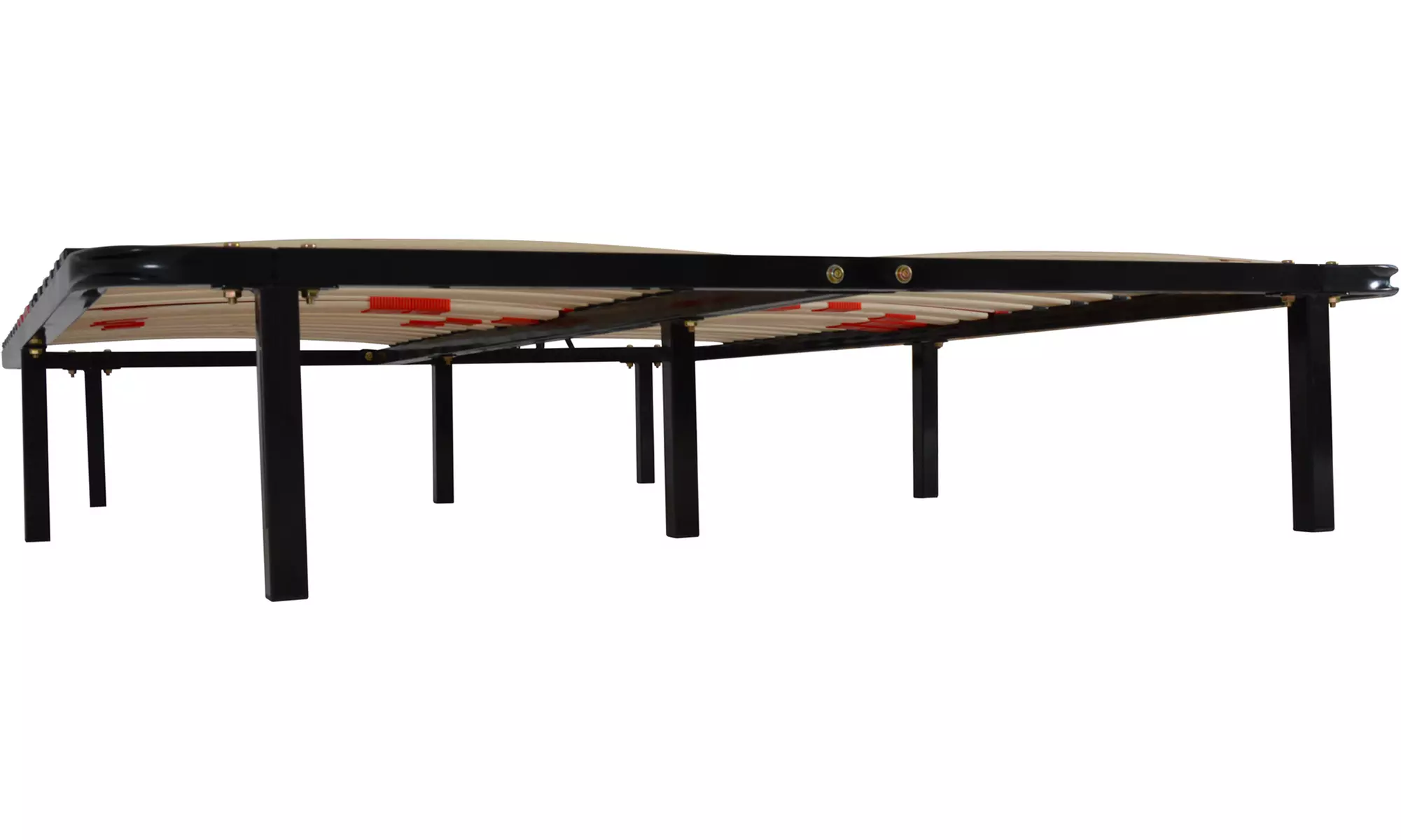 Sommier cadre à lattes morphologiques en métal