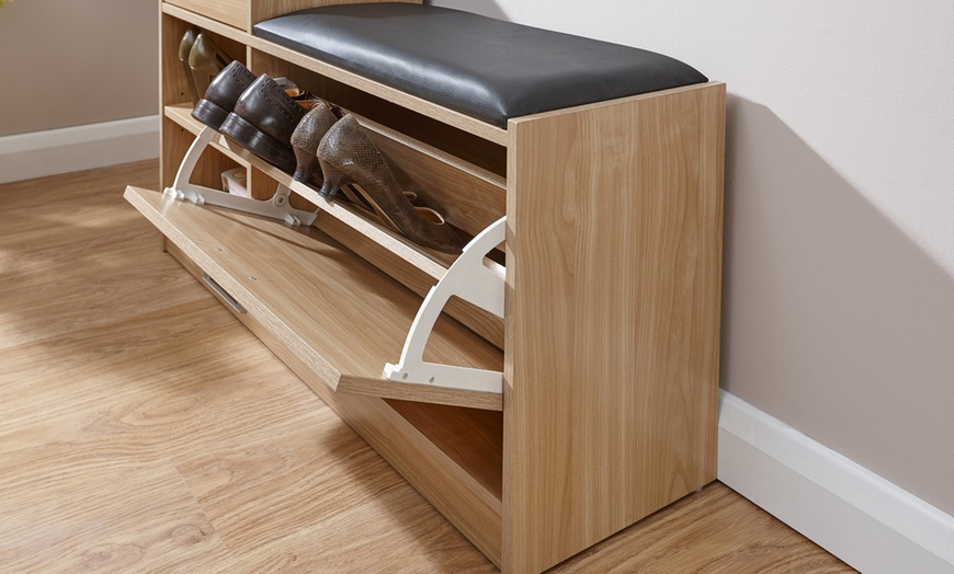 Image 4: Shoe Rack with Seat Pad