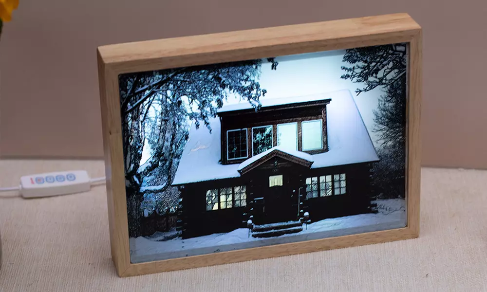 Foto-Lichtgemälde mit LED-Rahmen