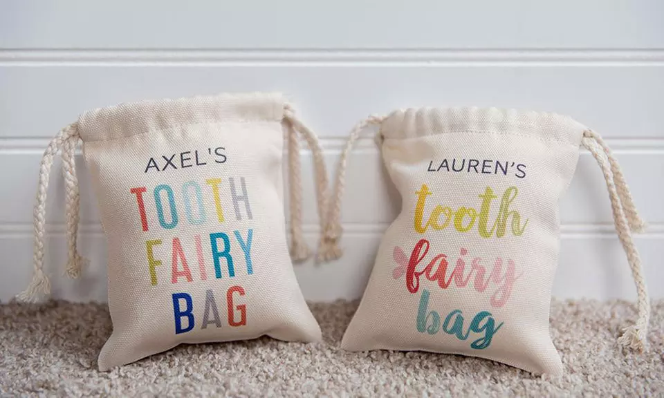 One, Two, Three, Five, or 10 Personalized Tooth Fairy Bags from Qualtry (Up to 70% Off) - Second Medium