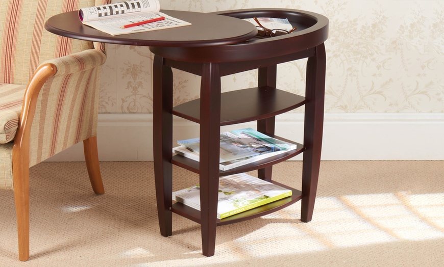 Image 3: Swivel Top Table