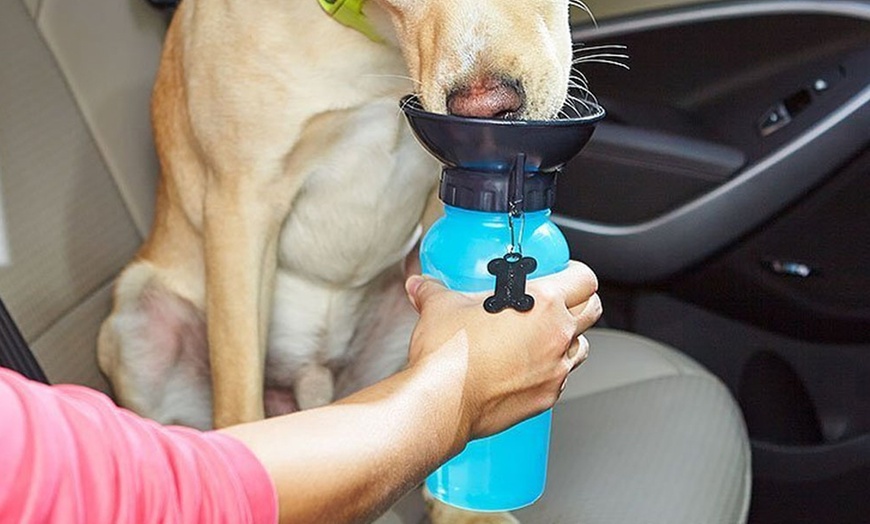 Image 2: 2-in-1 Pet Water Bottle and Bowl