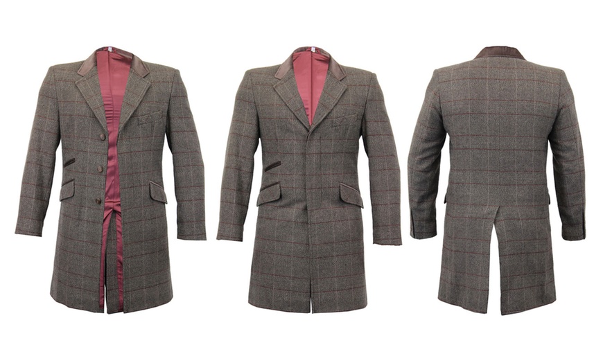 Image 4: Men's Checked Coat