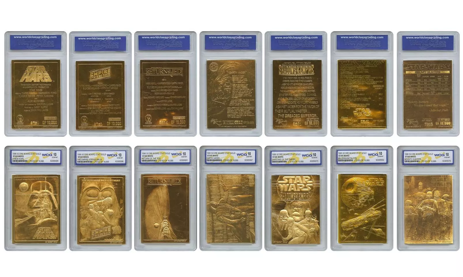 Star Wars Complete Gold Cards Set Mint (7-Piece) - Primary Image