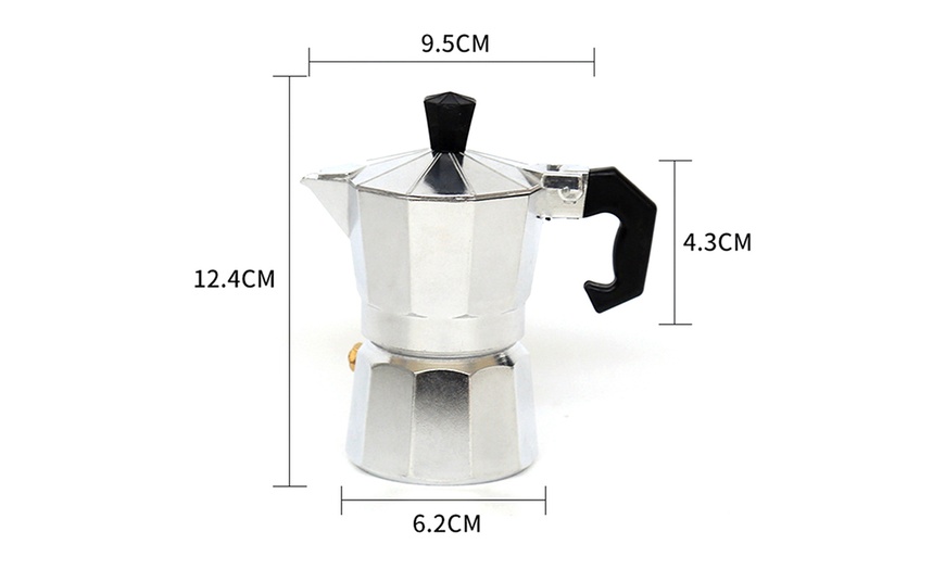 Image 7: Stovetop Espresso Coffee Maker 1/3/6 Cups Moka Latte Stainless Pot