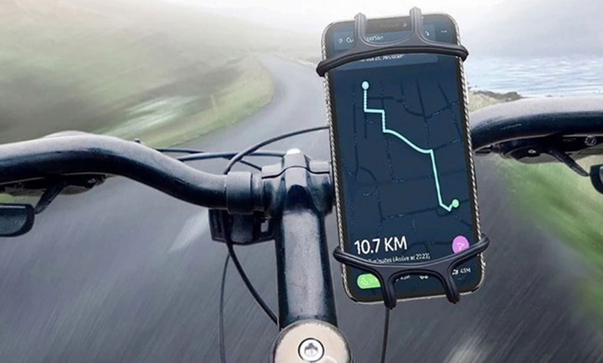 Image 5: One or Two Universal Rotating Smartphone Bike Mounts