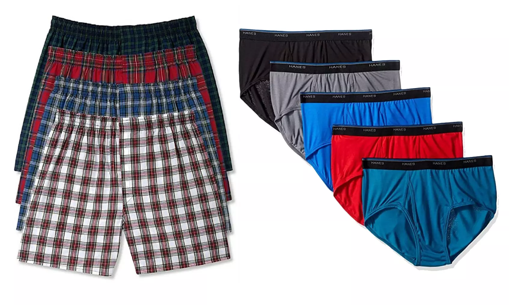 Hanes Men's Comfortblend Woven Boxers or Briefs (8- or 10-Pack) - Primary Image