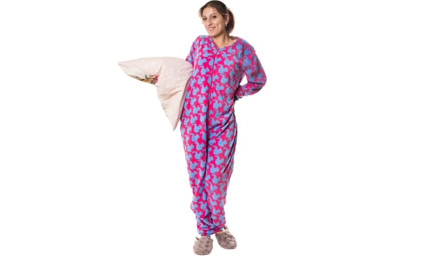 Image 8: Women's Fleece Onesie