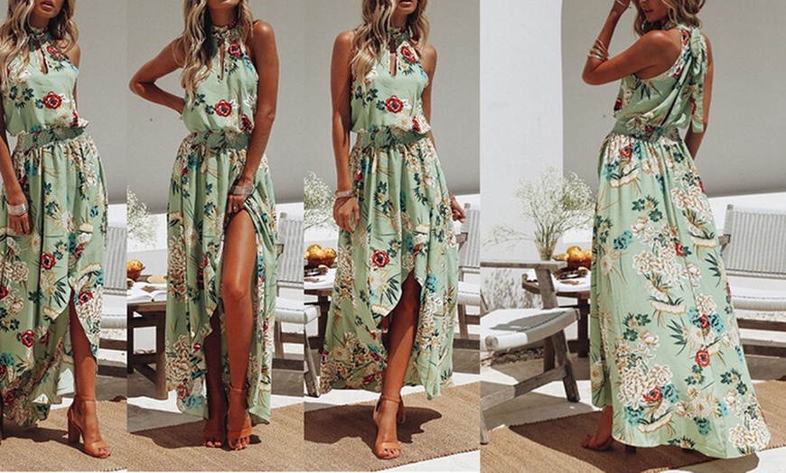 Image 2: High Neck Maxi Dress