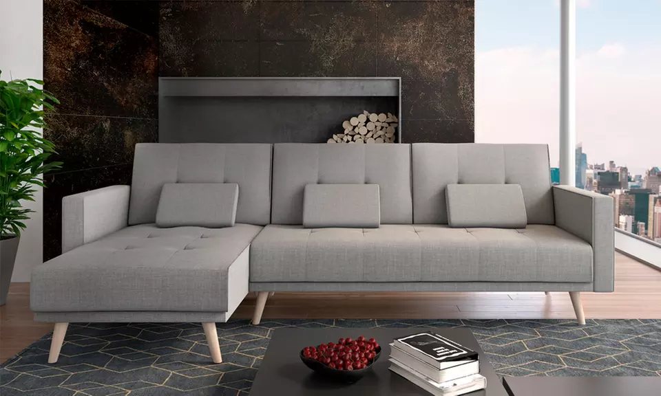 Canapé d'angle convertible scandinave, livraison offerte - Primary Image