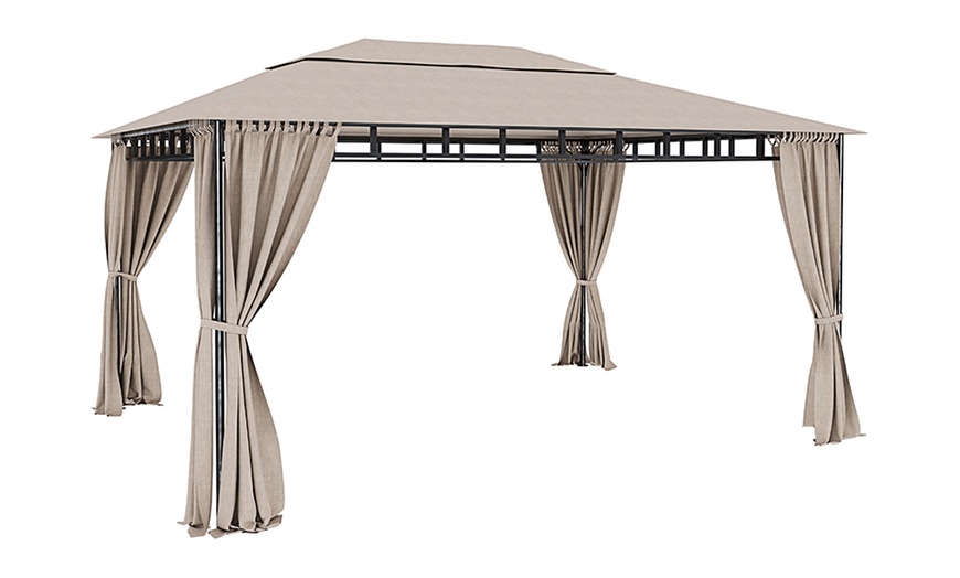 Image 3: Gazebo da giardino con tende laterali
