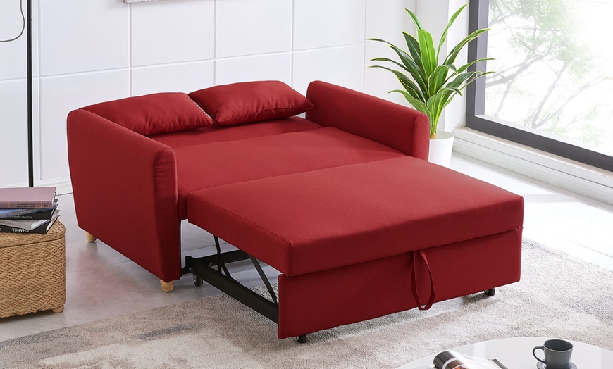 Image 15: Two-Seater Pull-Out Sofa Bed