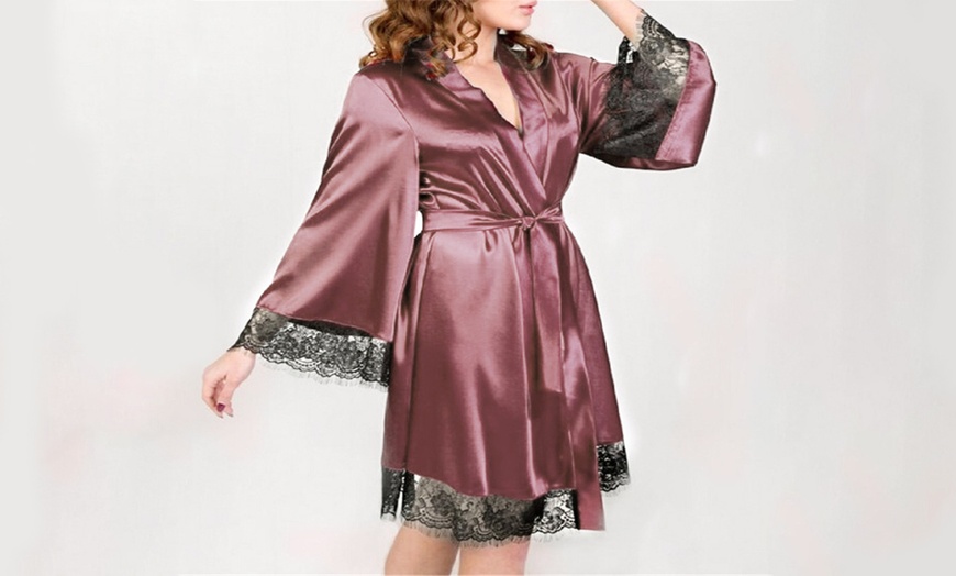 Image 5: Satin Nightwear Kimono