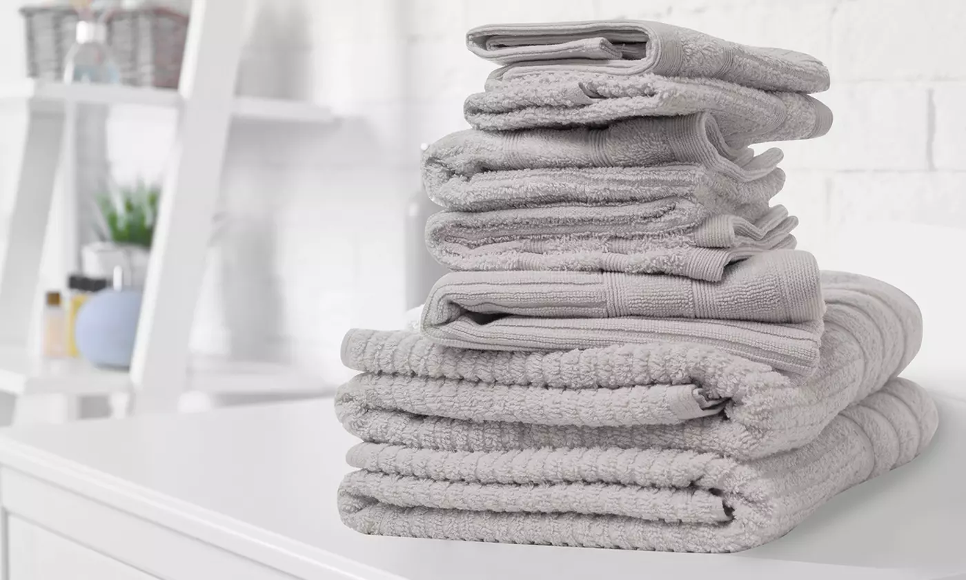 Royal Comfort Egyptian Cotton 8 Piece Towel Pack Granite, White & More