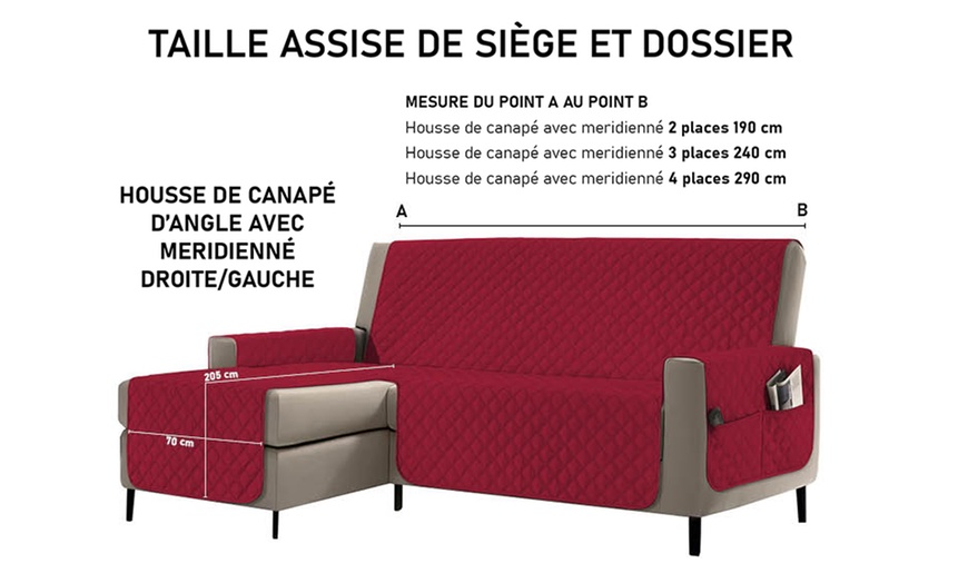 Image 13: Wasserabweisender Bezug für Sofa mit Chai­se­longue