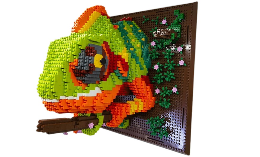 Image 4: Set di 2000 blocchi da costruzione 3D Wall Art Animal 