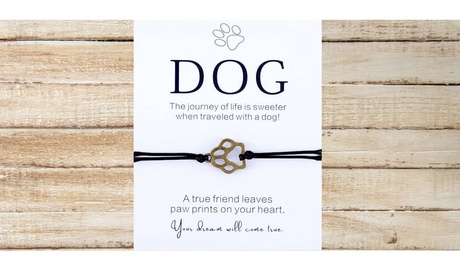 1 o 2 bracciali con ciondolo a forma di zampa, disponibile in 2 colori