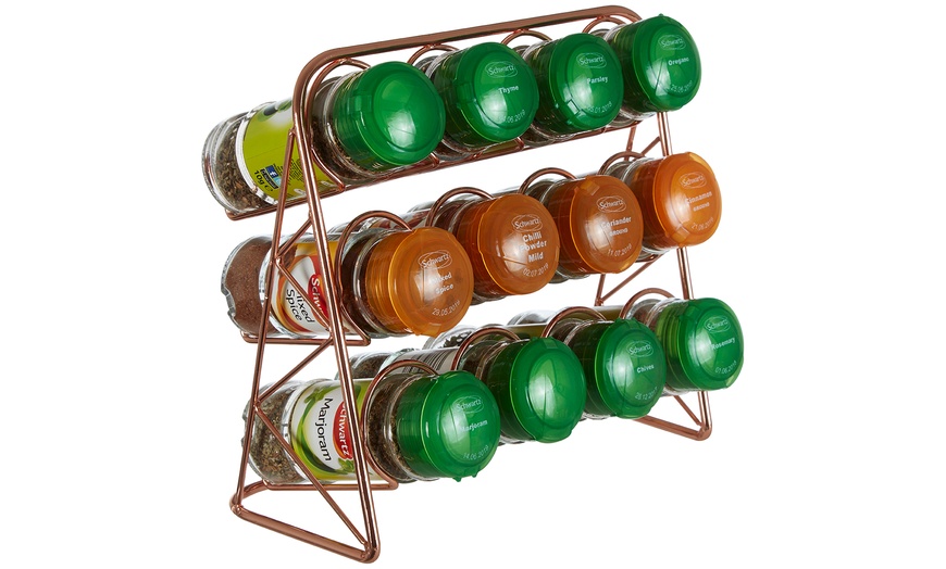 Image 2: Spice Rack with 12 Bottles