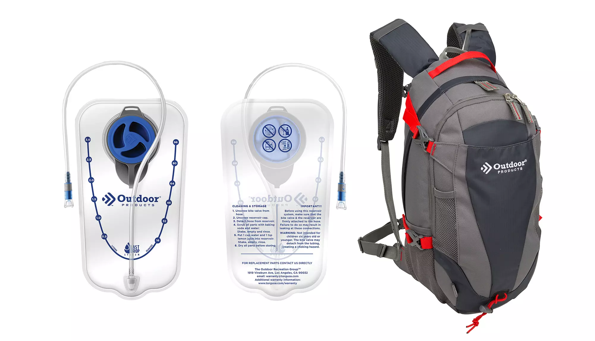 Outdoor Products Hydration Pack with Hydration Bladder options - Primary Image