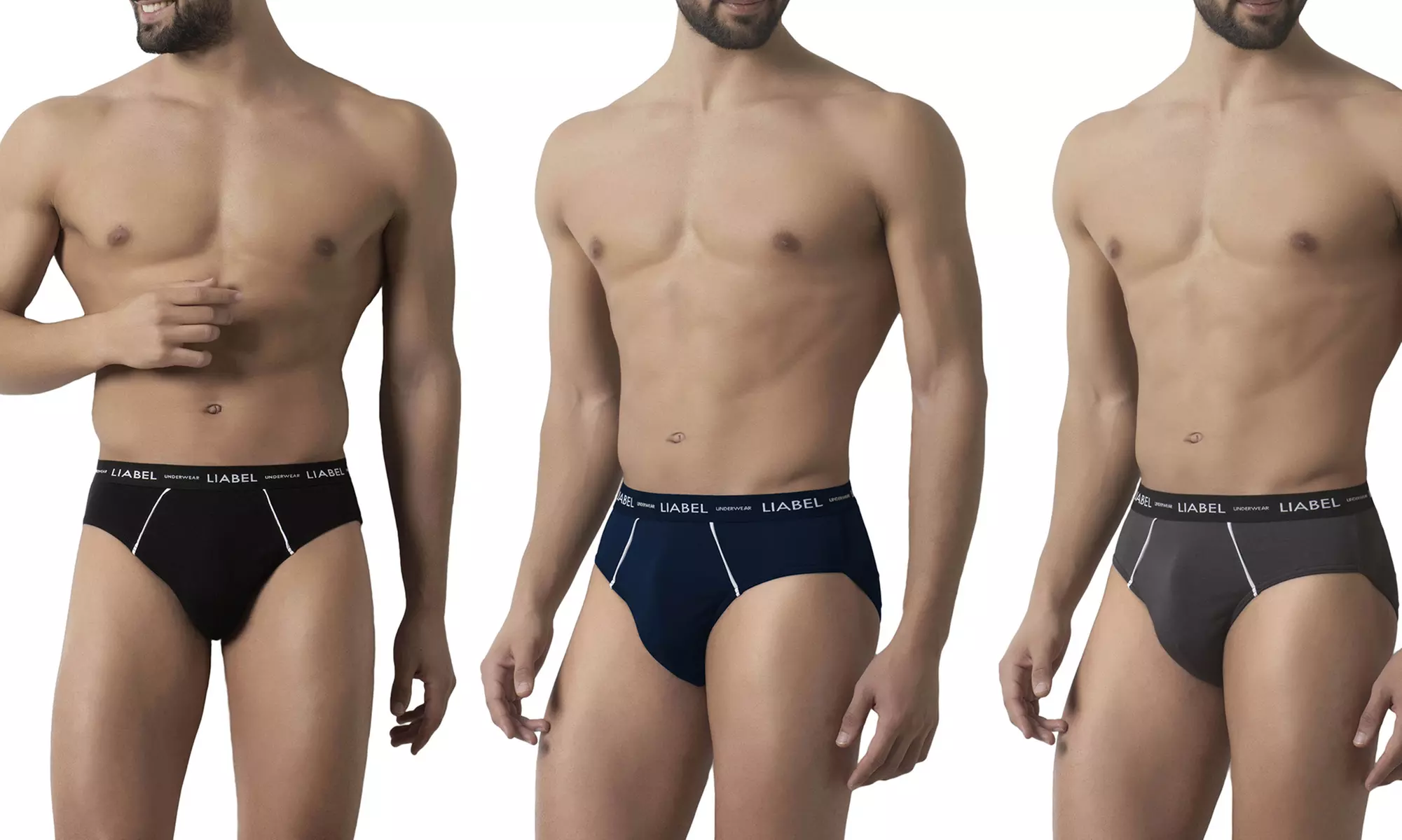 Set da 6 boxer o slip in cotone bielastico Seamless Liabel