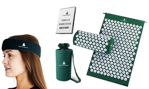 Acupressure Mat, Pillow and Headband Set