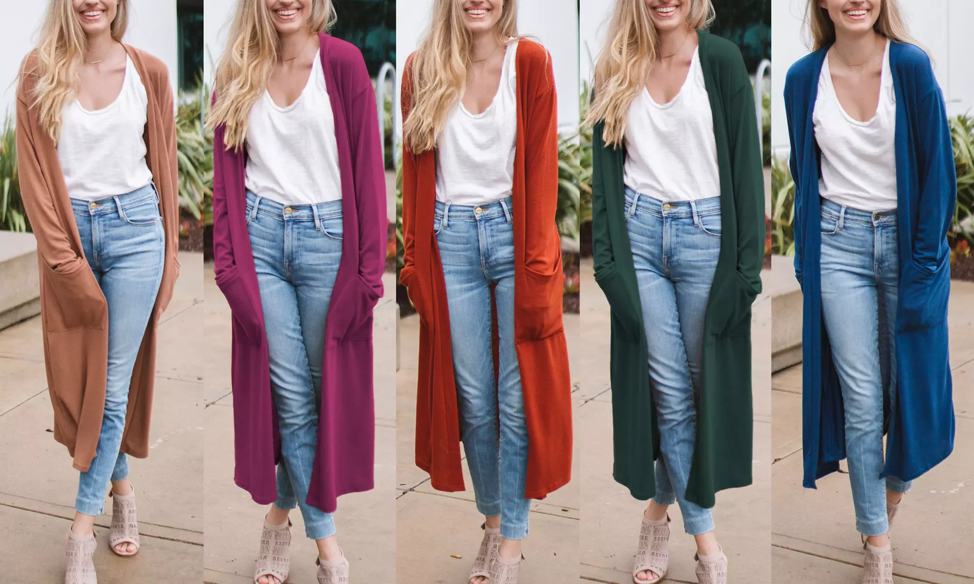 Reflection Women's Long Cardigan with Pockets. Plus Sizes Available. - Primary Image