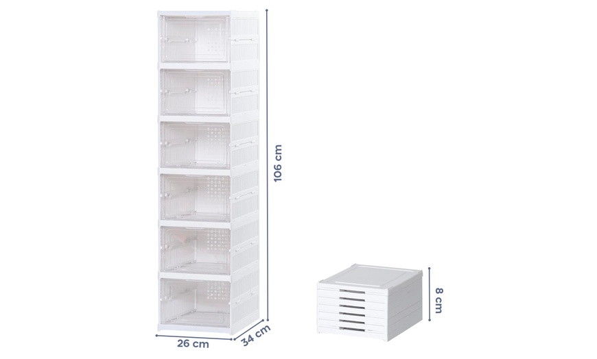 Image 7: 6 stapelbare Schuhboxen