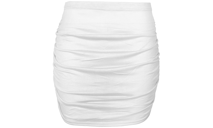 Image 4: Side Ruched Mini Skirt