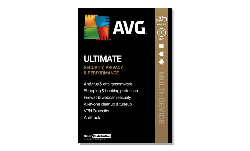 AVG Ultimate 2024 with AntiTrack Three Devices for One or Two Years