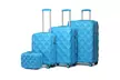 Conjunto de equipaje con diseño de diamante en relieve; cerraduras aprobadas por la TSA - Second Medium