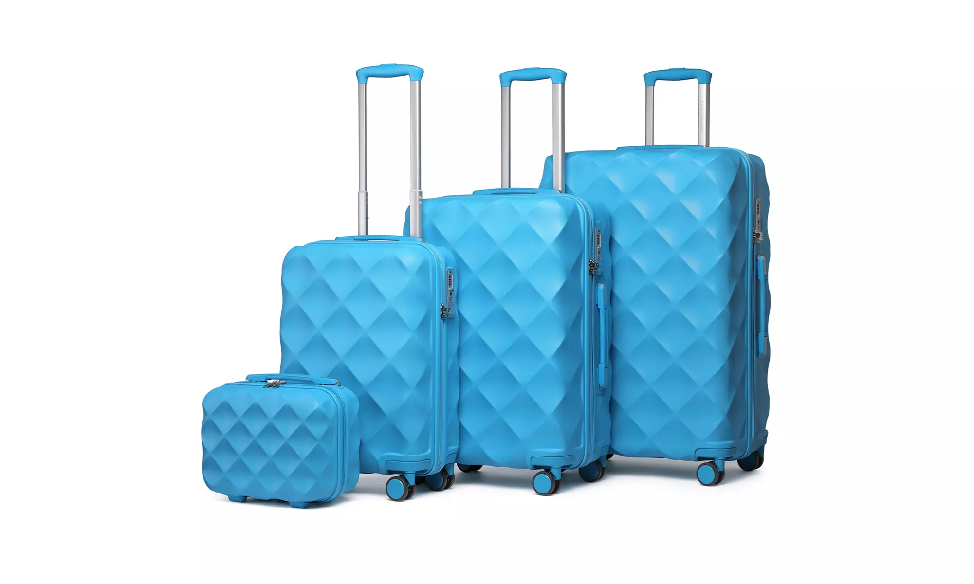 One or Four Pieces of Ultralight ABS Diamond Suitcase
