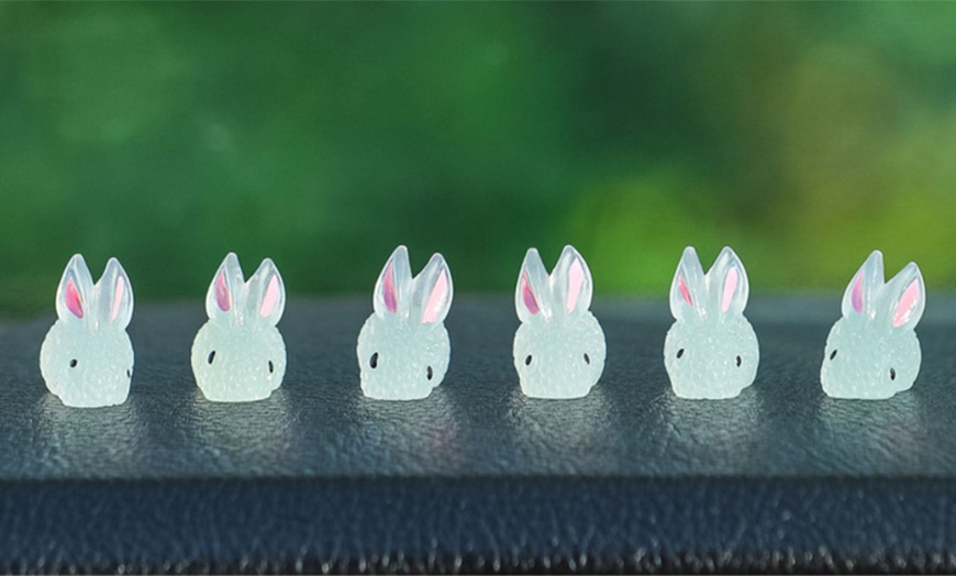 Image 2: 6- or 12-Piece Glow in the Dark Rabbit Garden Decorations