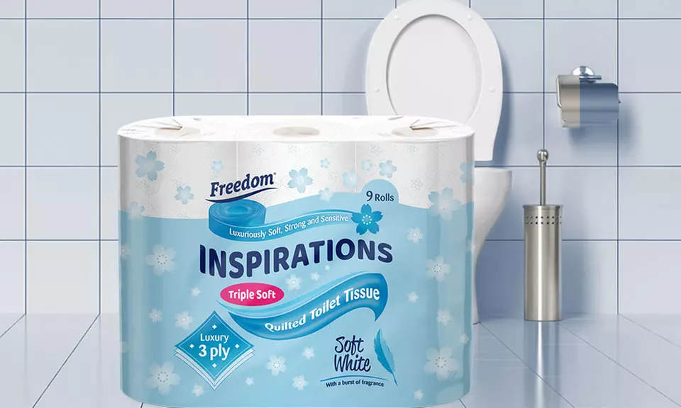 45, 90 or 135 Rolls of Freedom Three-Ply Toilet Paper