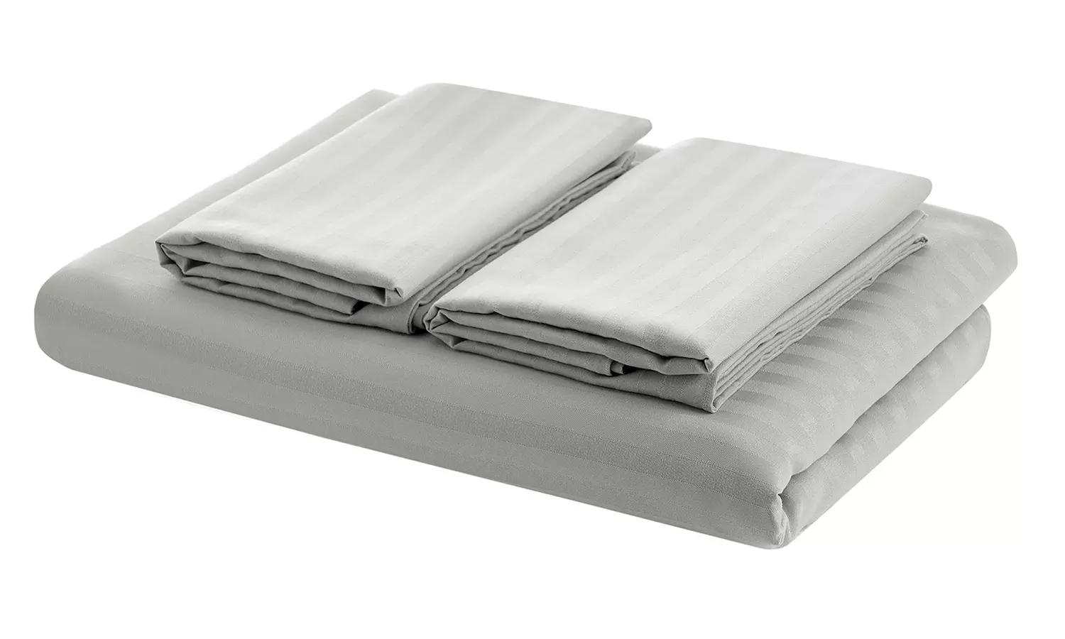 Three Pieces Stripe Duvet Cover Set With Two Pillowcases