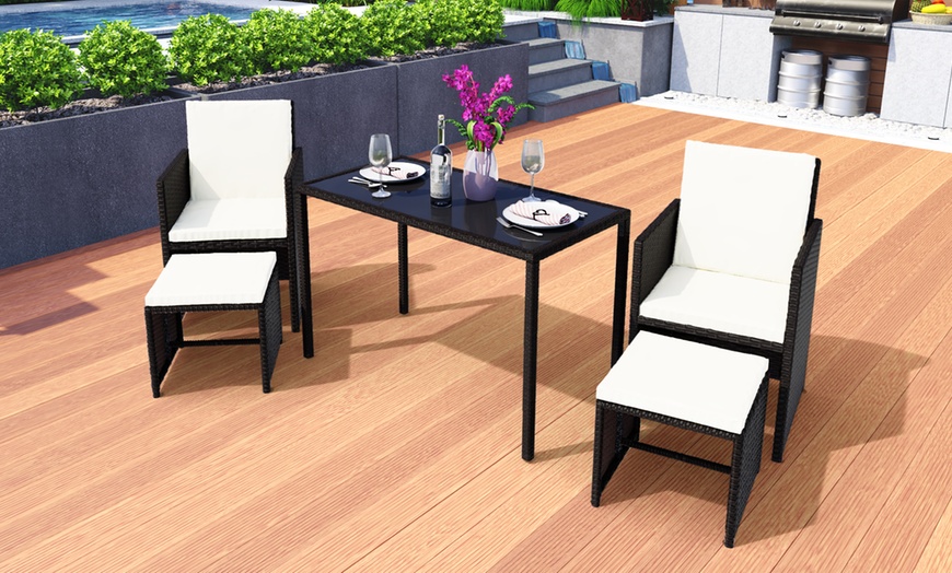 Image 2: Vegas Rattan Cube Set