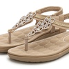Image 7: Women's Flower Beaded Elastic Slip-On Comfort Sandals