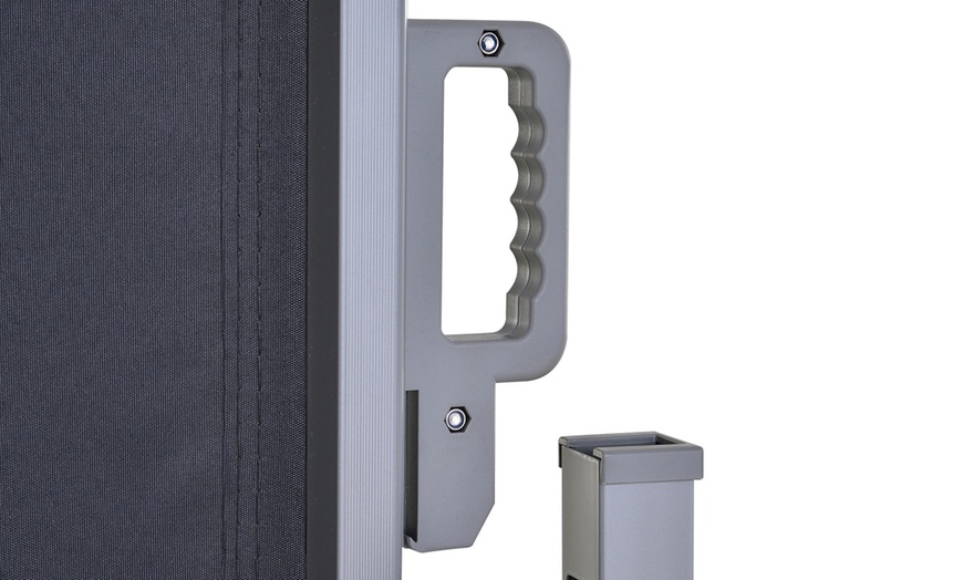 Image 4: Retractable Polyester One-Side Awning with Iron or Plastic Handle