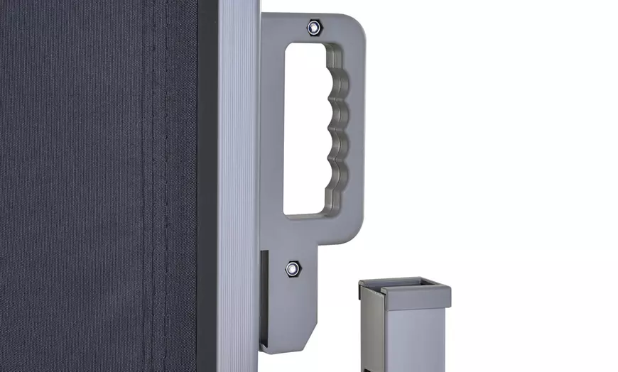 Image 4: Retractable Polyester One-Side Awning with Iron or Plastic Handle
