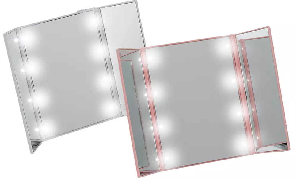 GloBrite Eight-LED Tri-Fold Mirror - Primary Image